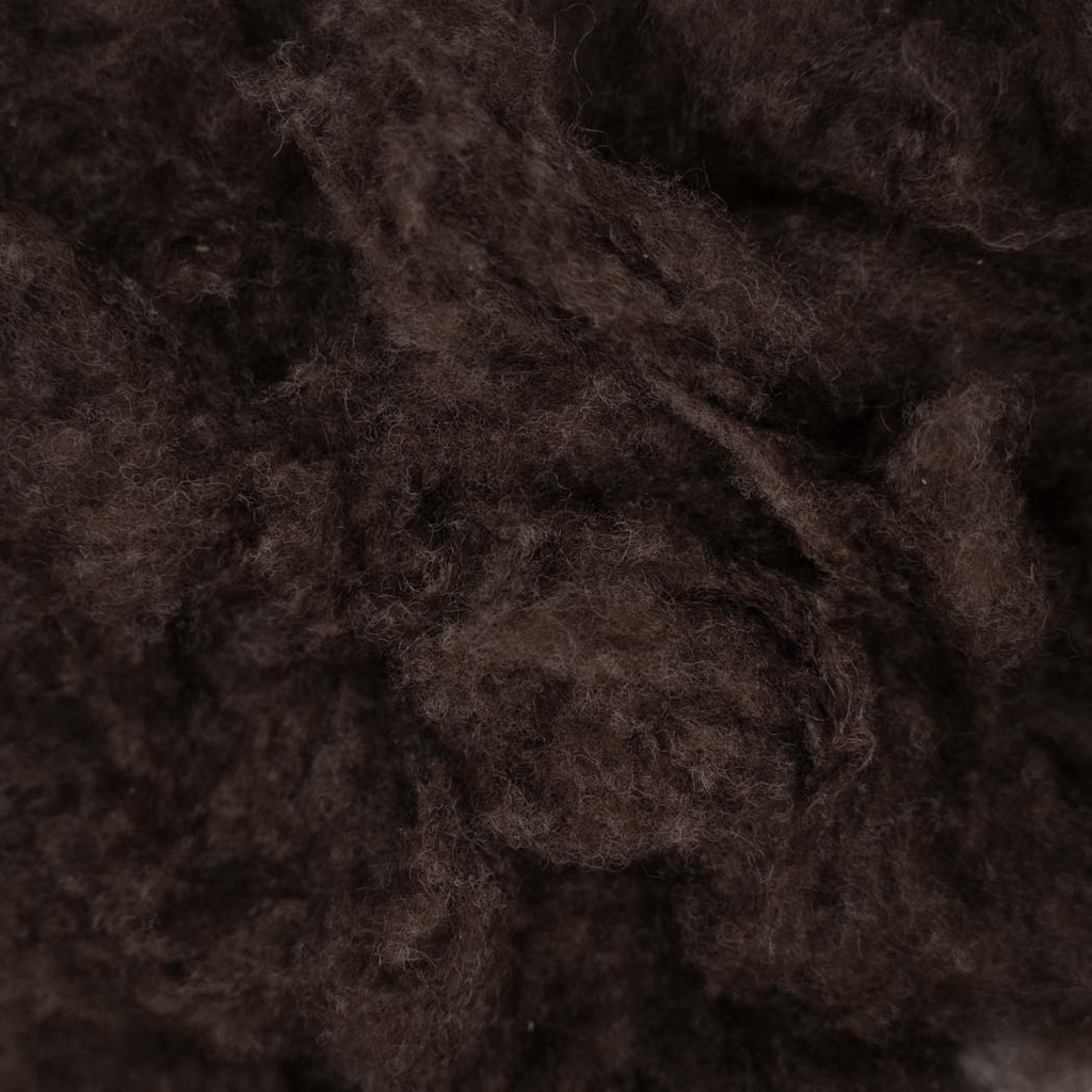 Yak wool carded, dark brown (100g)